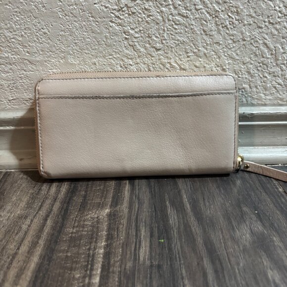 Kate Spade New York Nisha Bow Zip-Around Continental Wallet Pale blush 2015 USED - Picture 2 of 4